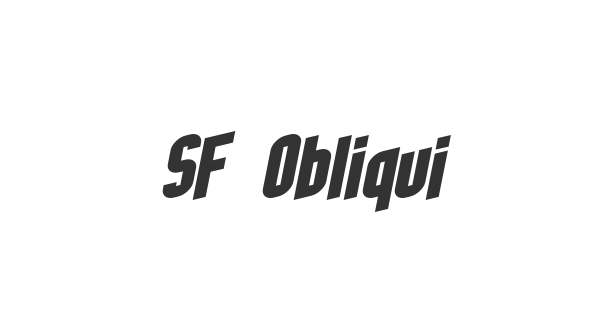 SF Obliquities font thumb